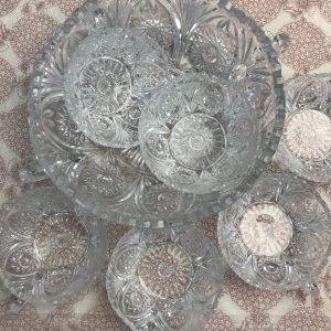 Service à fruits en cristal