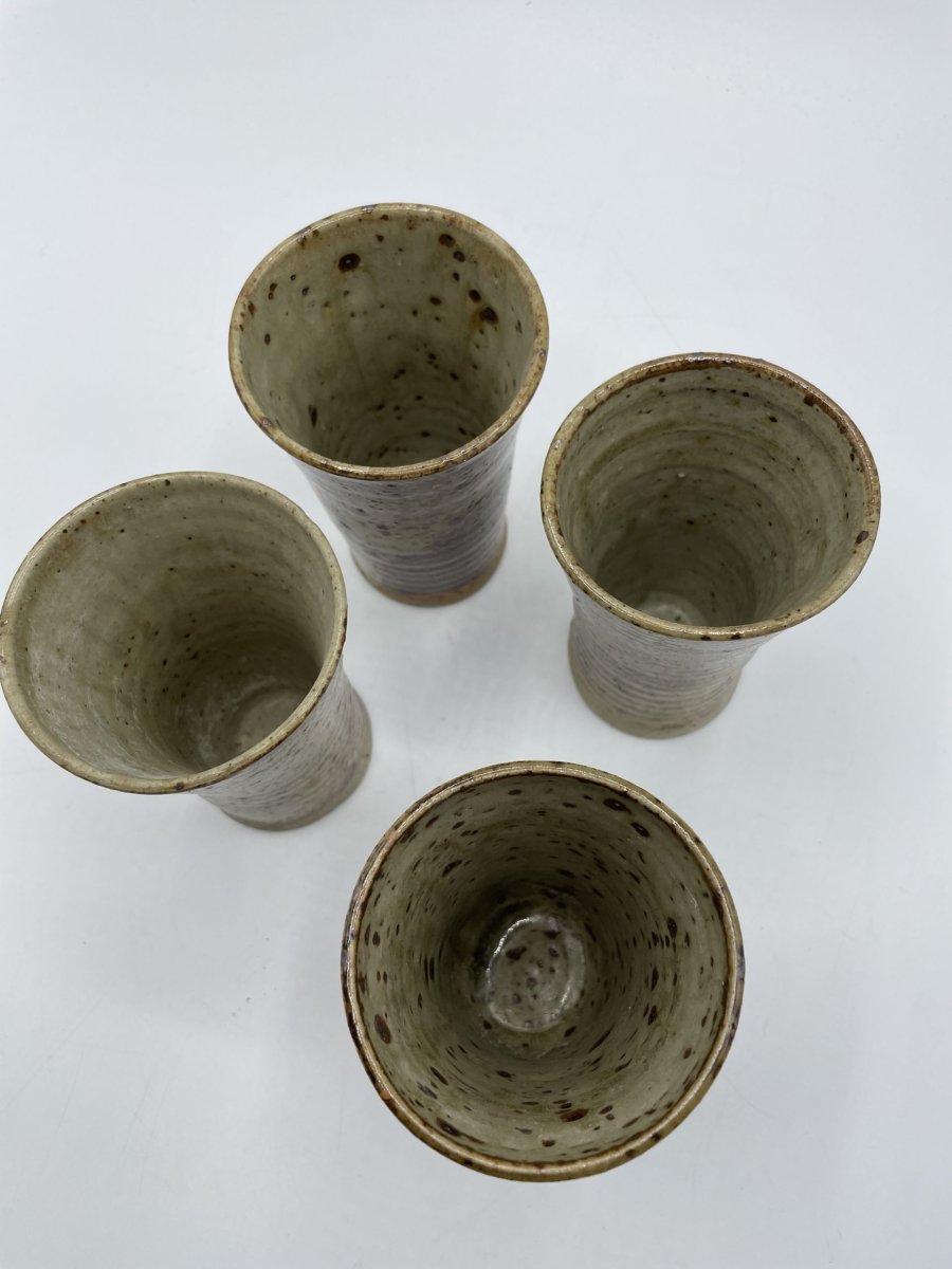 Verres à eau ou gobelets vintage en grès – Image 7